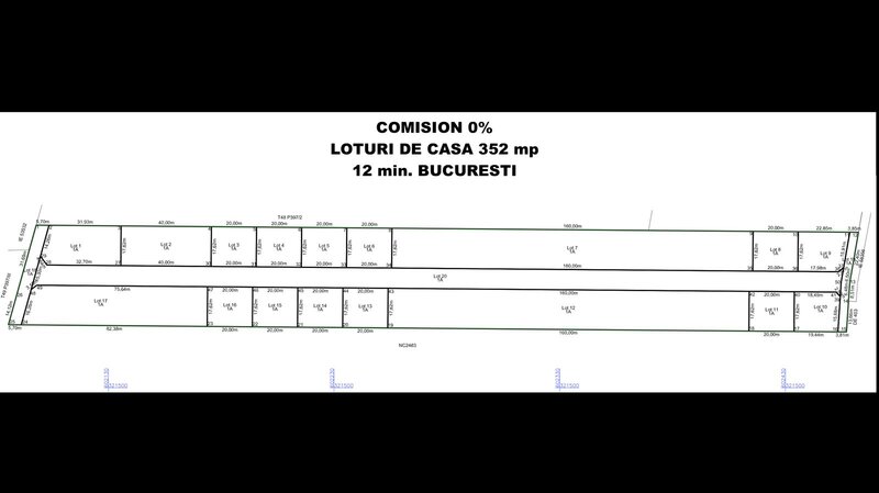 Balaceanca 0% comision Loturi casa 352mp  Utilitati  10 min. Bucuresti